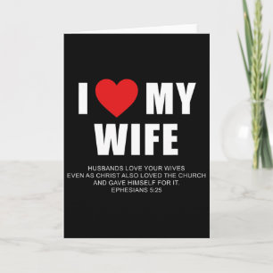 Carte J'aime ma femme – Ephésiens pour hommes chrétiens
