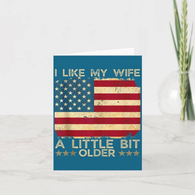 Carte J'aime ma femme un peu plus âgée citation drôle fe (Devant)