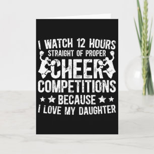 Carte J'aime ma fille Cheer Papa d'une meneuse de claque