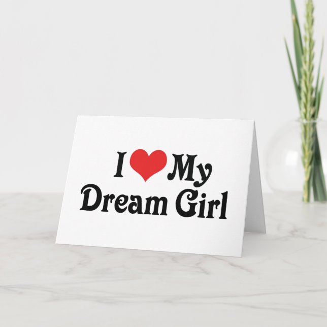Carte J'Aime Ma Fille De Rêve (Devant)
