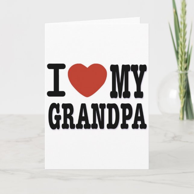 CARTE J'AIME MA GRAND-PÈRE (Devant)