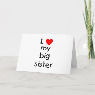 Carte J'Aime Ma Grande Soeur
