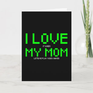 Carte J'aime ma maman j'aime quand ma maman me laisse jo