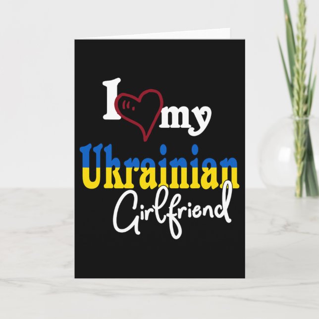 Carte J'aime ma petite amie ukrainienne Conception artis (Devant)