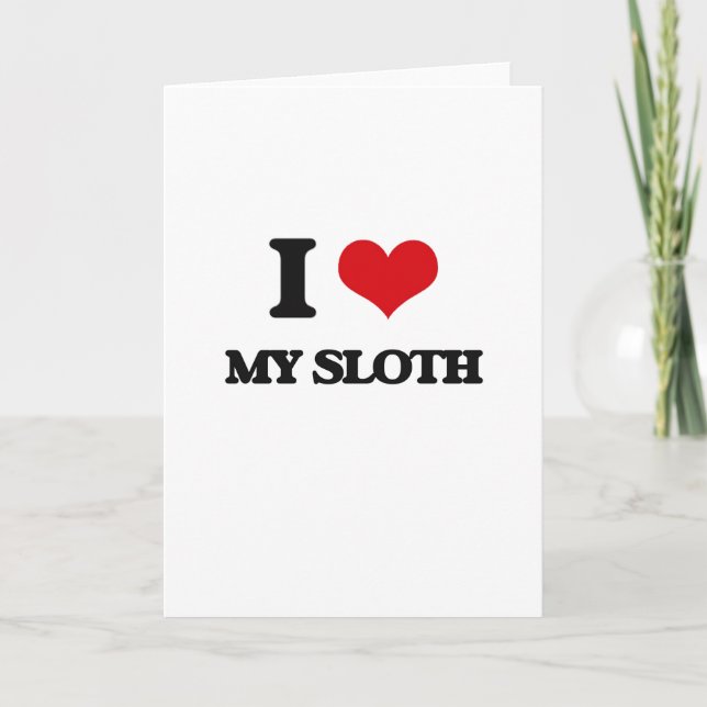 Carte J'aime ma Sloth (Devant)