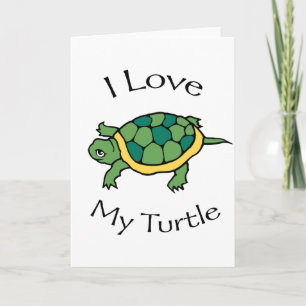 Carte J'aime ma tortue