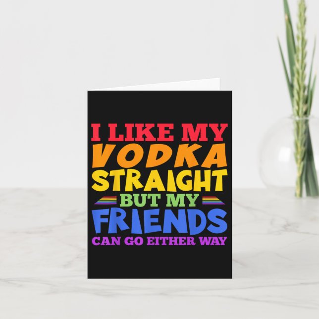Carte J'Aime Ma Vodka Droit Lgbtq Pride Mois _1 (Devant)