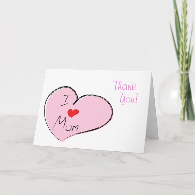 Carte J'aime maman (Devant)