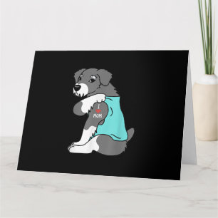 Carte j'aime maman tatouage schnauzer drôle Mourdain day