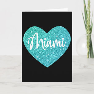 Carte J'aime Miami Floride Cœur