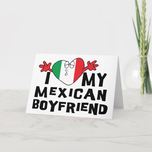 Carte J'aime mon ami mexicain (Devant)