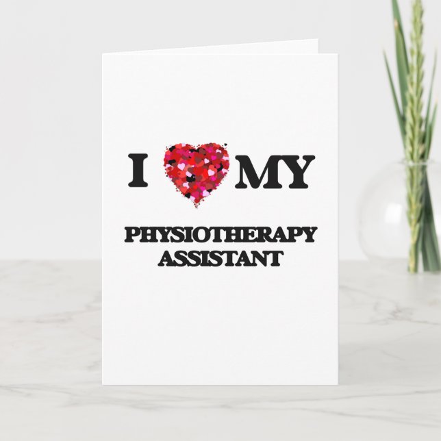 Carte J'aime mon assistant de physiothérapie (Devant)