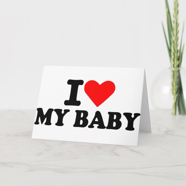 Carte J'aime mon bébé (Devant)