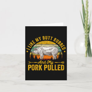 Carte J'Aime Mon Beurre Et Mon Porc Tiré Du Gif Drôle