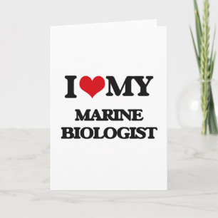 Carte J'aime mon biologiste marin