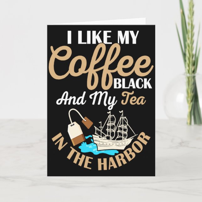 Carte J'aime Mon Café Noir Professeur D'Histoire T S (Devant)
