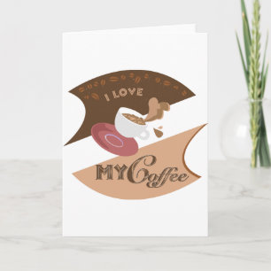 Carte J'aime mon café Retro Java