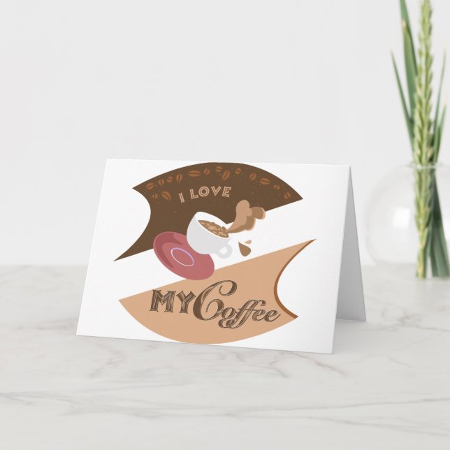 Carte J'aime mon café Retro Java (Devant)