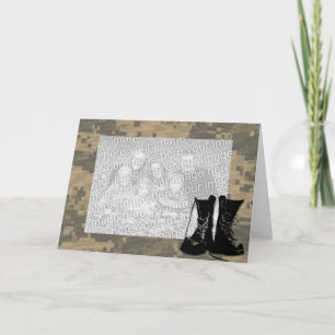 Carte J'aime mon camouflage fait sur commande de photo