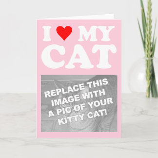 Carte J'aime mon chat