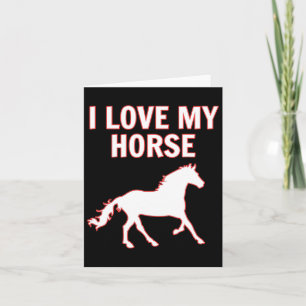 Carte J'Aime Mon Cheval T Chemise Cute Horseback Équitat