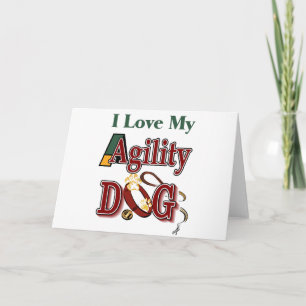 Carte j'aime mon chien d'agilité