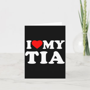 Carte J'aime mon cœur de famille Tia grand-mère manches 