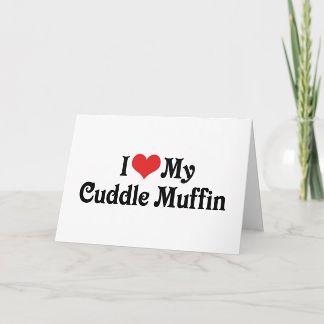 Carte J'aime mon Cuddle Muffin (Devant)