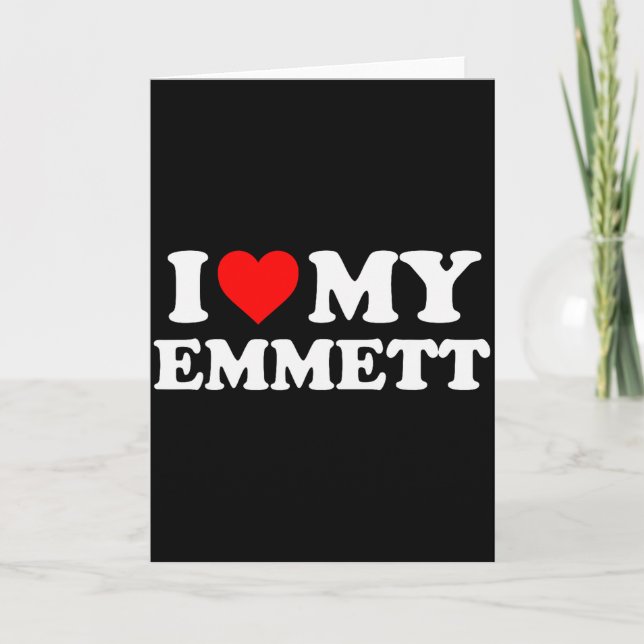 Carte J'aime mon Emmett  (Devant)