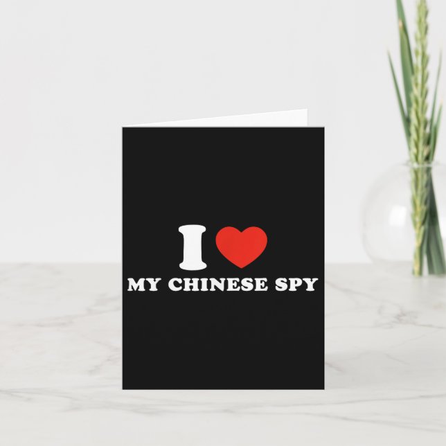 Carte J'aime mon espion chinois _1  (Devant)