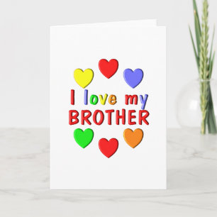 Carte J'aime mon frère