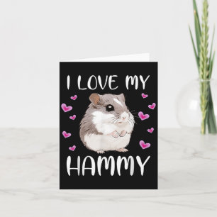 Carte J'Aime Mon Hammy Cute Chinois Nain Hamster Pet Pro