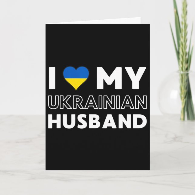 Carte J'aime mon Husnd ukrainien  (Devant)