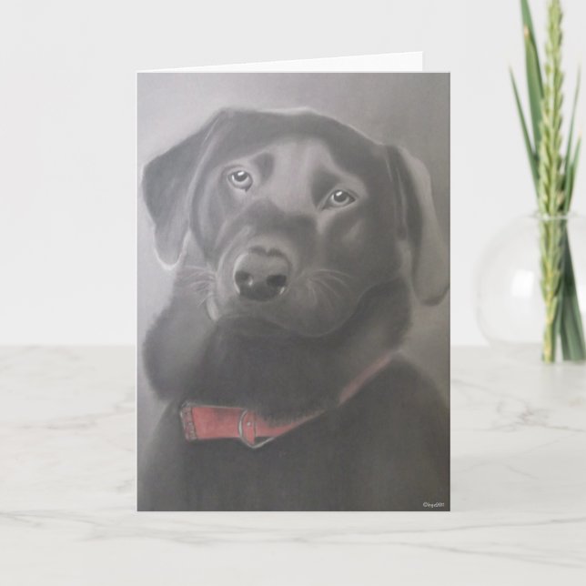 Carte J'aime mon Labrador (Devant)