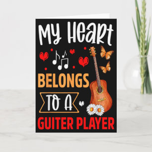 Carte J'aime mon mari joueur de guitare femme Cadeaux Va