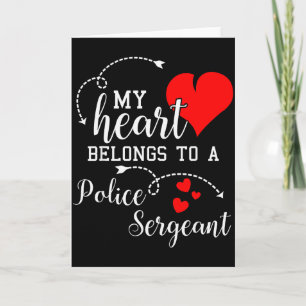 Carte J'aime mon mari sergent de police femme Cadeaux Va