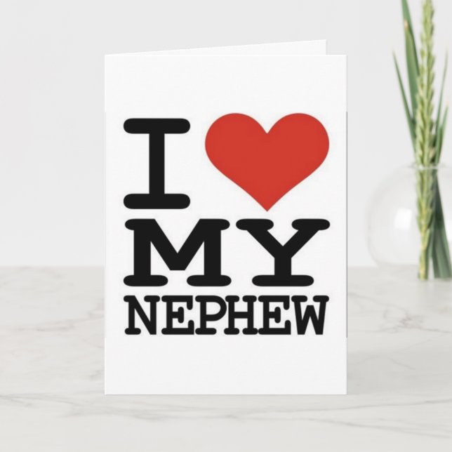 CARTE ****J'AIME MON NEPHEW**** ANNIVERSAIRE (Devant)