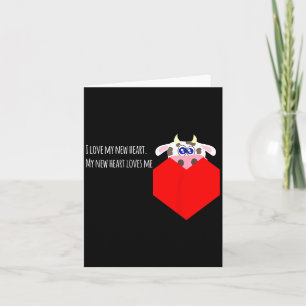 Carte J'aime mon nouveau patient cardiaque à valvule bov