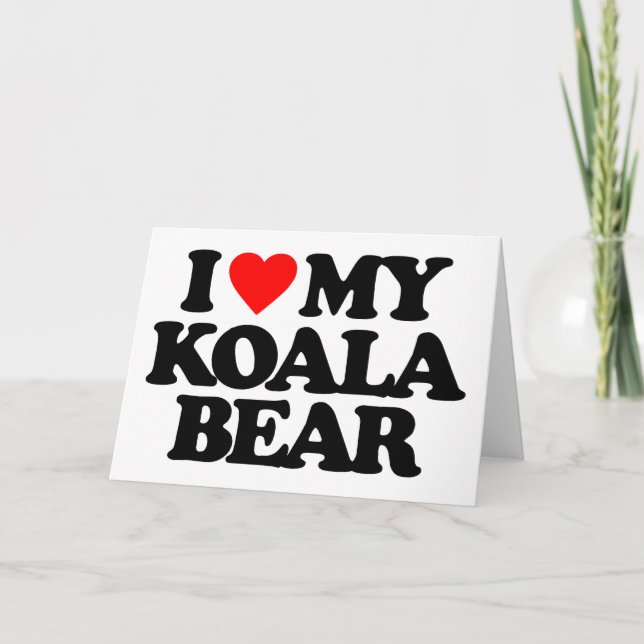 CARTE J'AIME MON OURS DE KOALA (Devant)