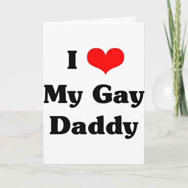Carte J'aime mon papa gay (Devant)