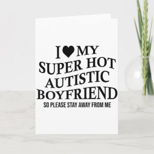 Carte J'aime mon petit ami autistique super chaud T-shir