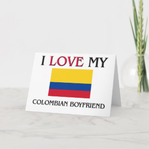 Carte J'aime mon petit ami colombien