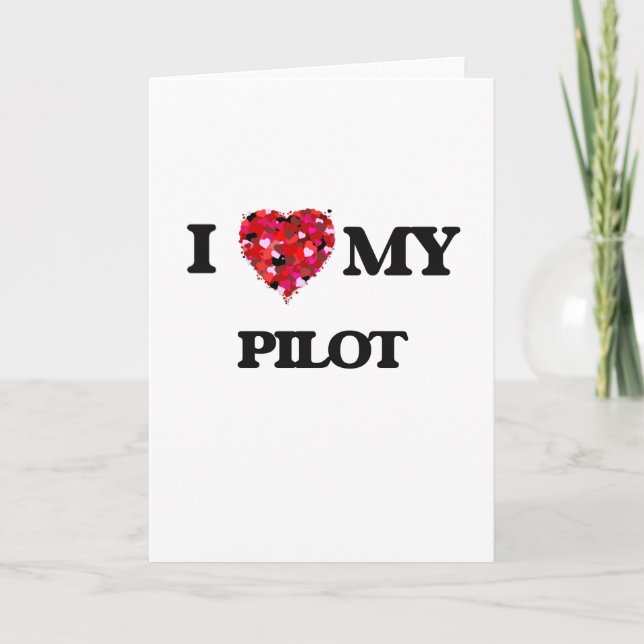 Carte J'aime mon pilote (Devant)