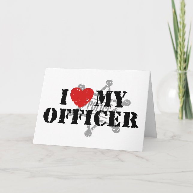 Carte J'Aime Mon Policier (Devant)