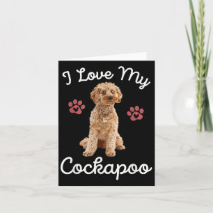 Carte J'aime mon poo chien maman Drôle Citation amusante