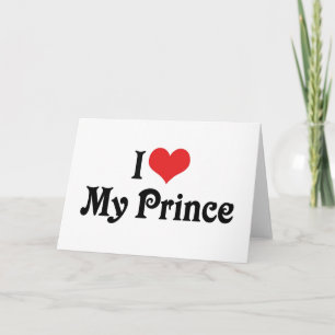 Carte J'aime mon prince
