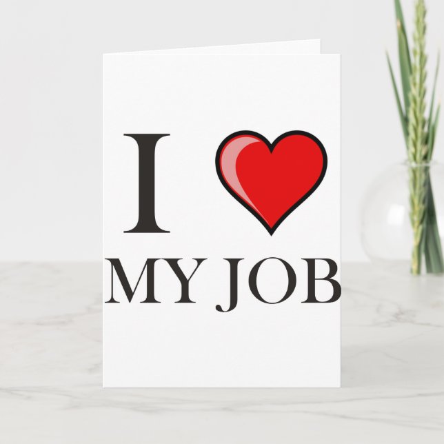 Carte J'aime mon travail (Devant)