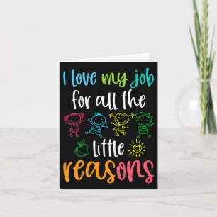 Carte J'Aime Mon Travail Pour Toutes Les Petites Raisons