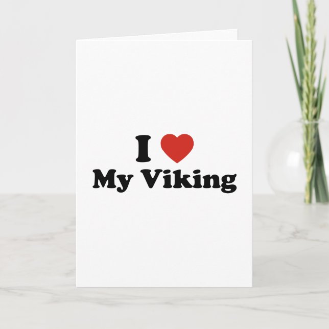 Carte J'Aime Mon Viking (Devant)