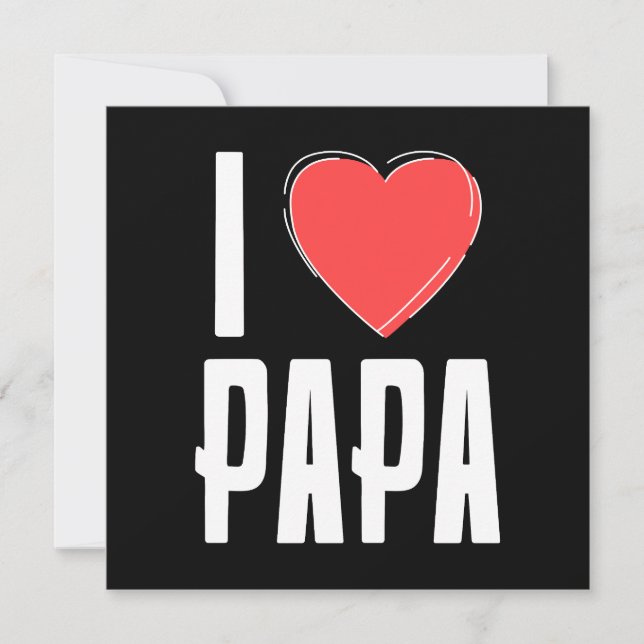 Carte « J'aime Papa » pour la fête des pères - Cad (Devant)